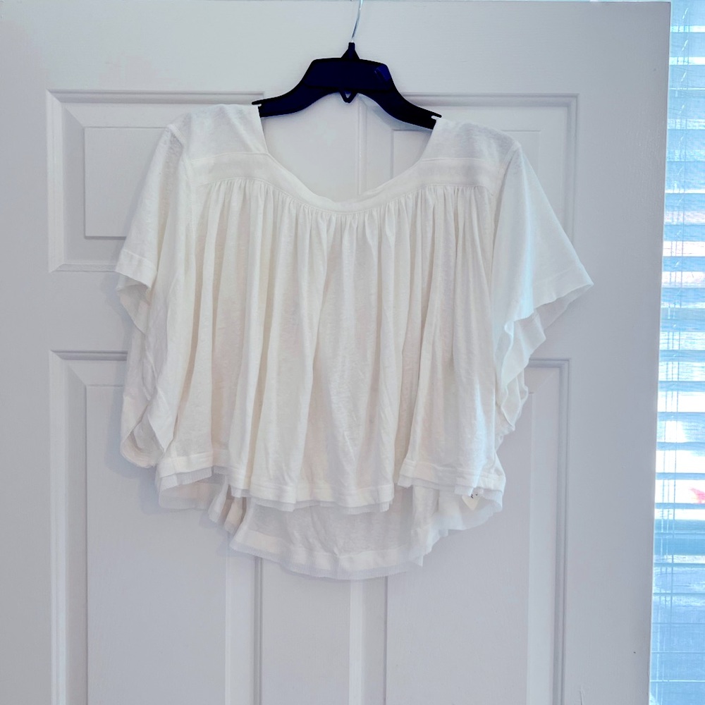 NEVER WORN Free People white flowy top